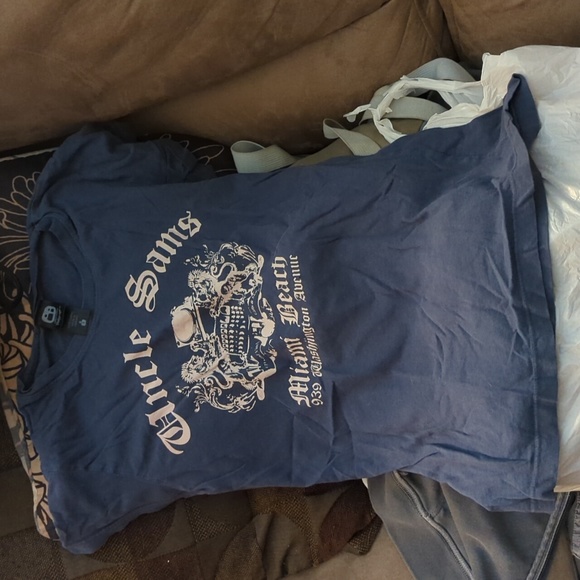 SALE size S Uncle Sam's Miami record store music shop closed down rare tee - Picture 1 of 3